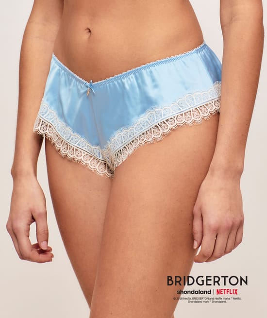 Satin and lace cheeky Bridgerton;