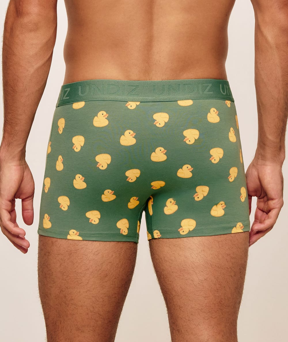 Boxer de algod&oacute;n impreso de patos;