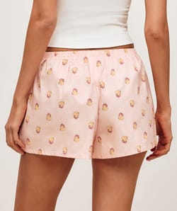 Pantalones cortos de algod&oacute;n con estampado de pato;