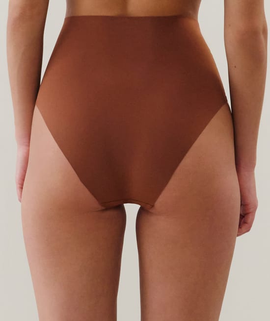 Culotte taille haute en microfibre;