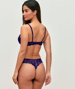 Soutien-gorge push-up en dentelle bijou soleil;