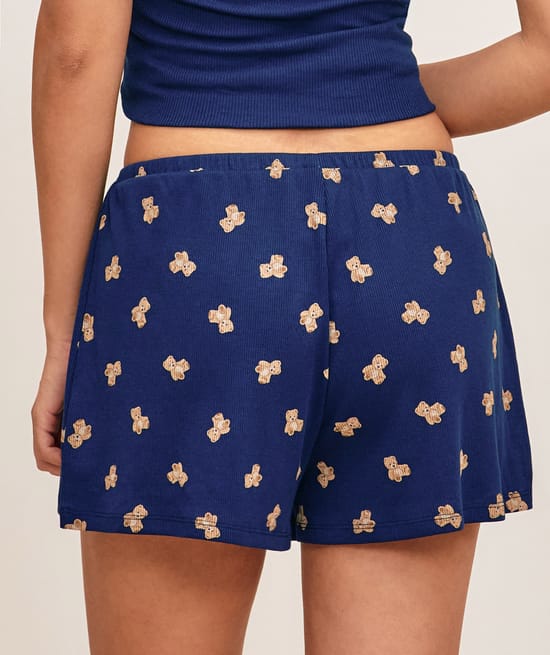 Short en jersey imprim&eacute; oursons;