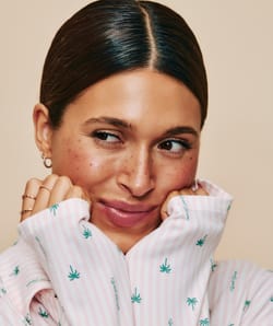 Patterned jersey pyjama set;