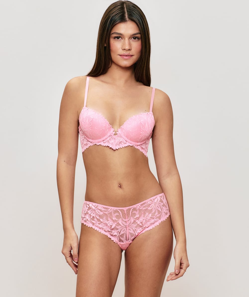 Soutien-gorge push-up en dentelle;