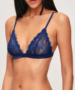 Lace triangle bra;