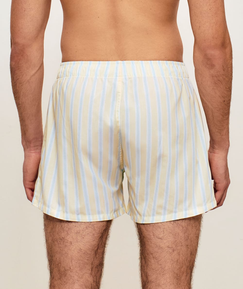 Cale&ccedil;on en coton &agrave; rayures;