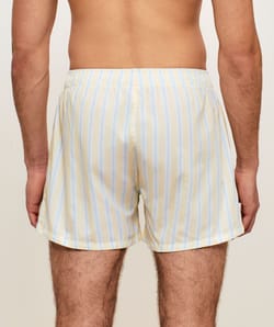 Cale&ccedil;on en coton &agrave; rayures;