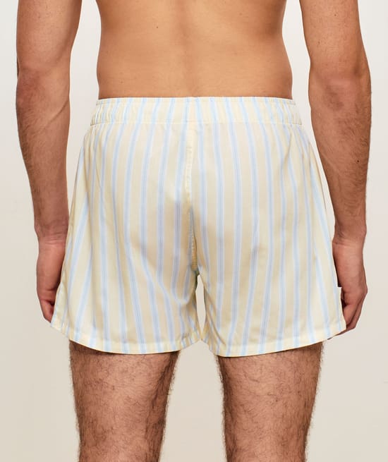 Cale&ccedil;on en coton &agrave; rayures;