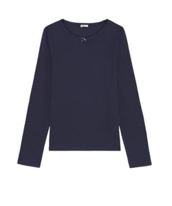 Ribbed jersey T-shirt;