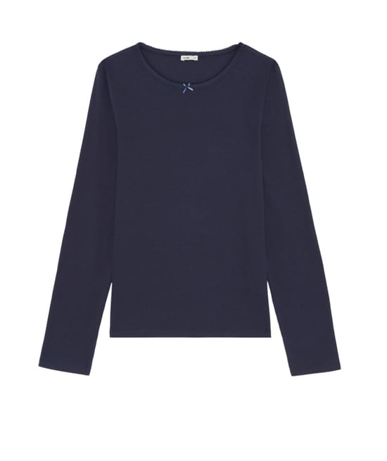 Ribbed jersey T-shirt;