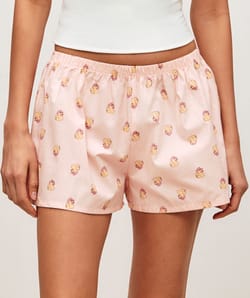 Pantalones cortos de algod&oacute;n con estampado de pato;