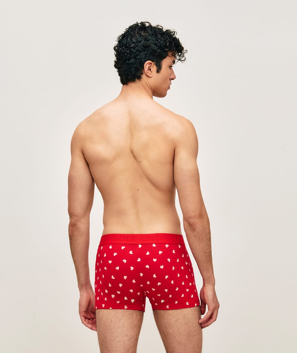 Boxer en coton motifs coeurs;