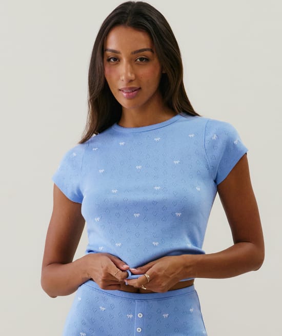 Pointelle top;