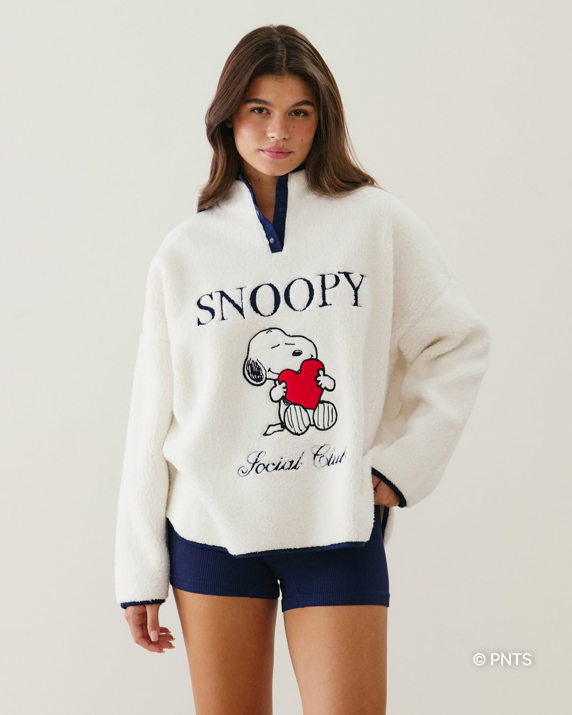 Snoopy sherpa sweatshirt - ecru - Undiz