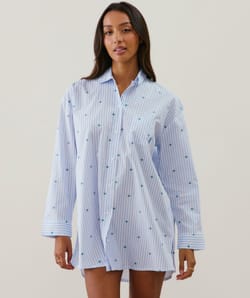 Camisa vestido de algodón;