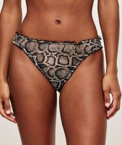 Tanga en mesh motif animal;