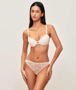 Floral lace underwear;