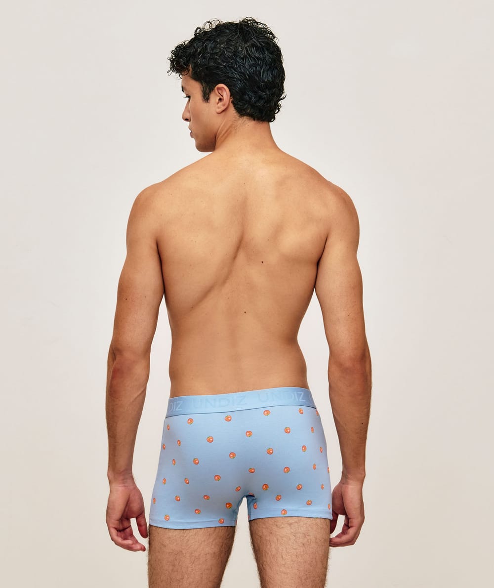 Printed cotton boxer peaches;