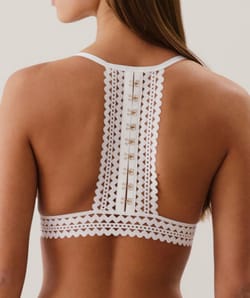 Soutien-gorge triangle en dentelle;