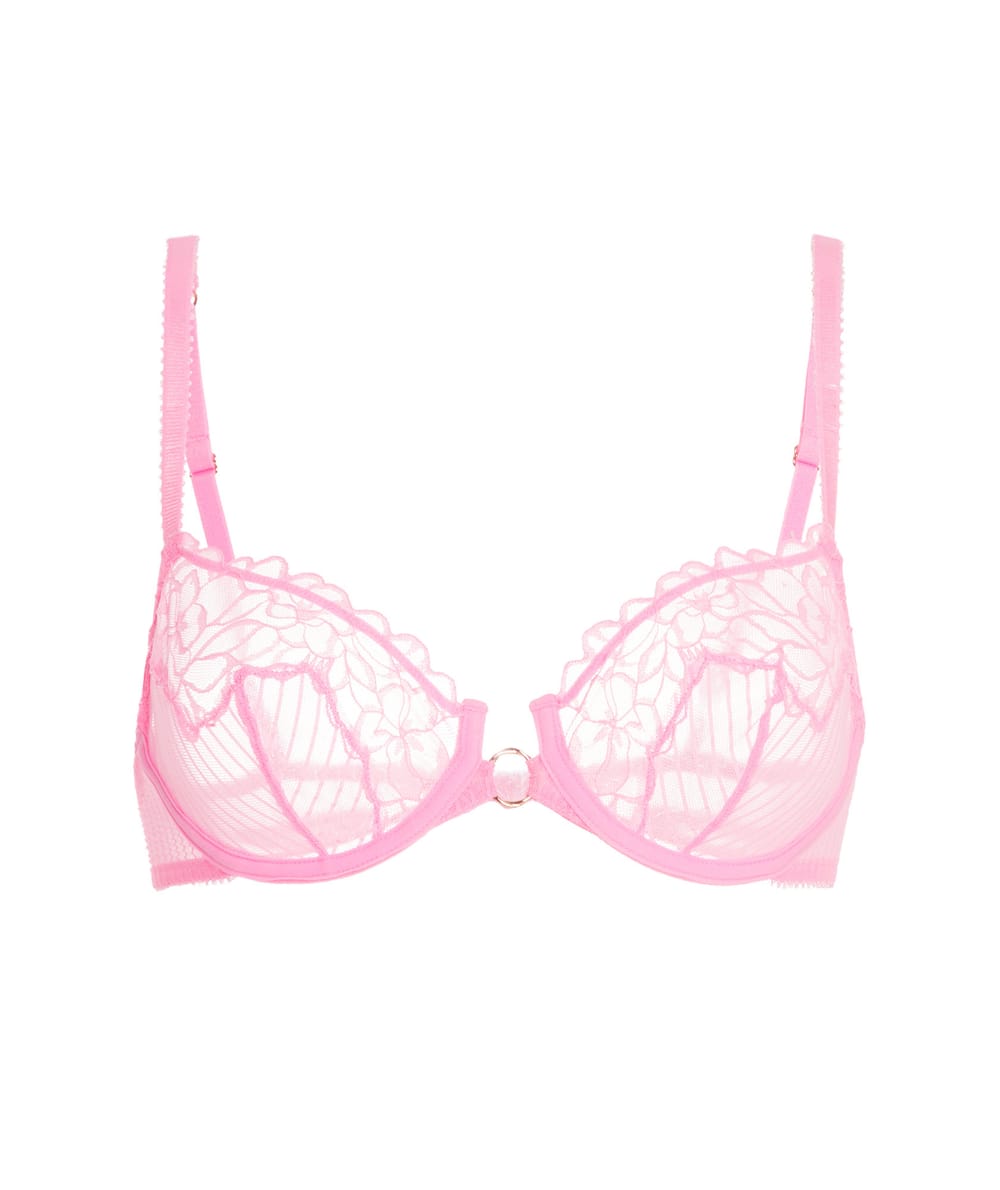 Sujetador balconette de encaje;
