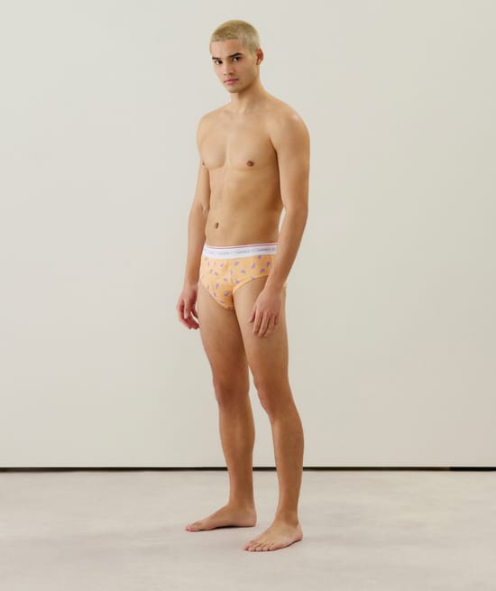 Slip de algodón con estampado;