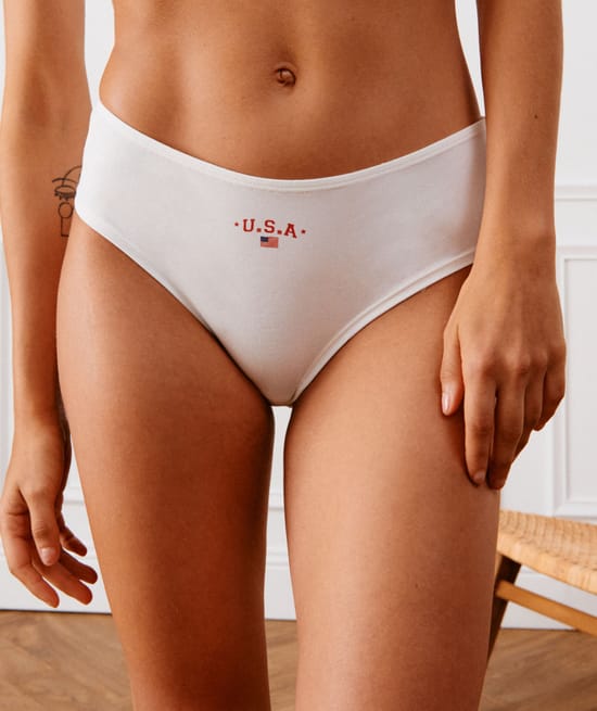 Pack of 3 cotton hipsters.;