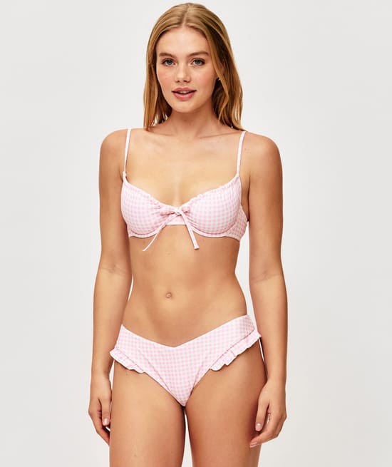 Tanga - Gingham bikini bottom;