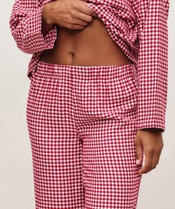 Ensemble de pyjama à carreaux en flanelle;