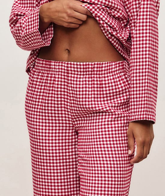 Ensemble de pyjama à carreaux en flanelle;