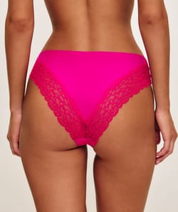 Microfiber and lace panties;
