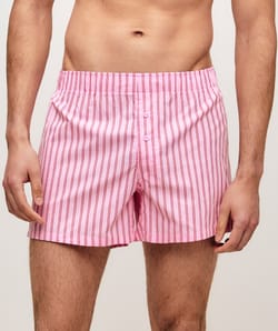 Gestreepte katoenen boxershort;