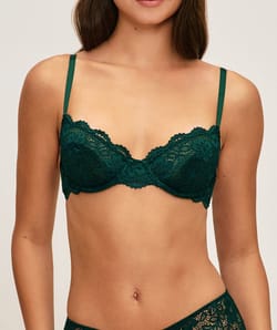 Soutien-gorge corbeille en dentelle florale;