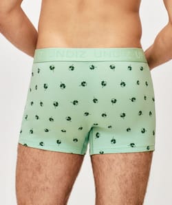 Cotton boxer shorts with clover pattern;