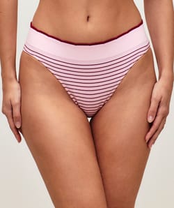 Gestreepte naadloze slip;