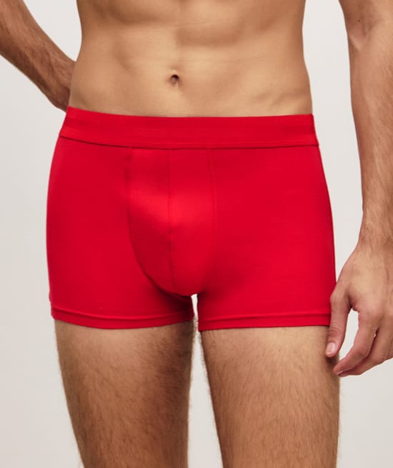 Cotton boxer shorts with message;