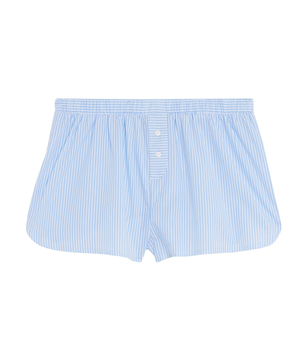 Short de rayas de algodón;