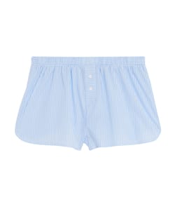 Short de rayas de algodón;