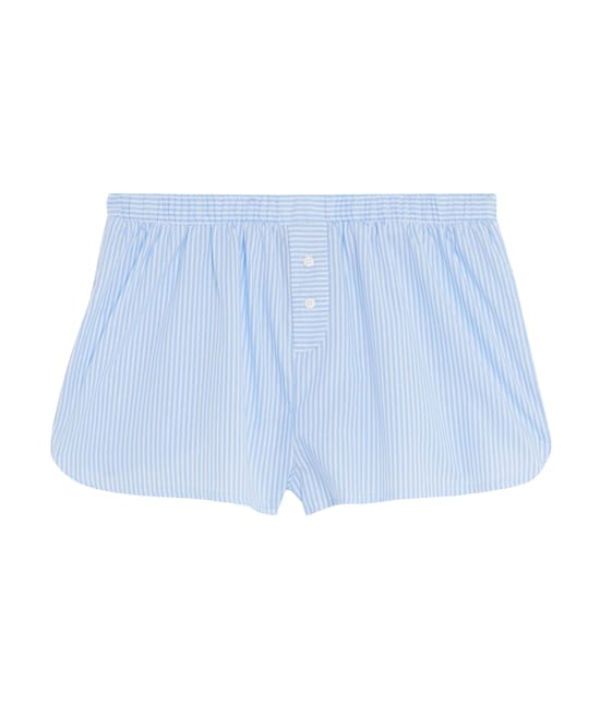 Short à rayures en coton;