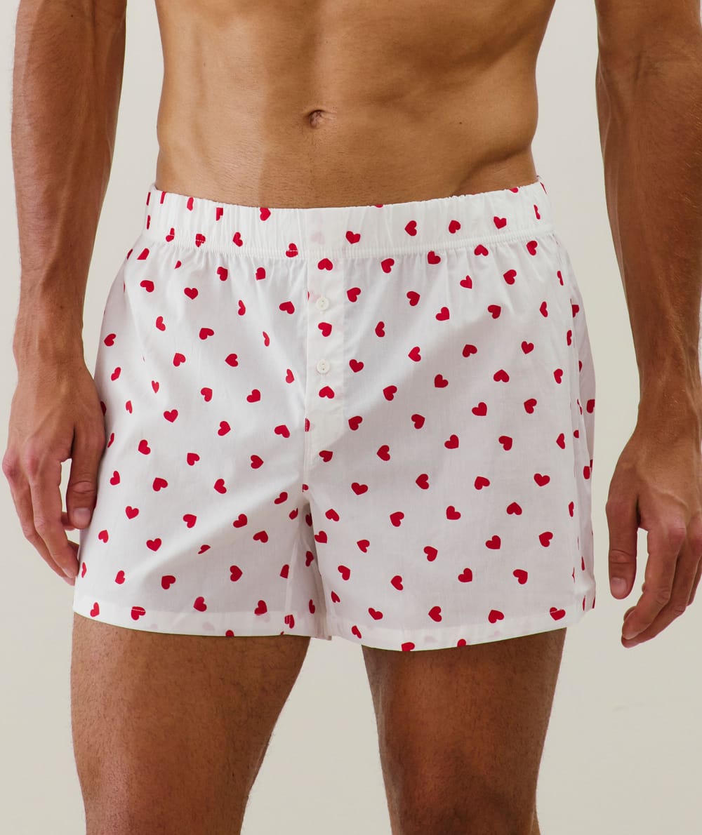 Caleçon à motifs en coton;