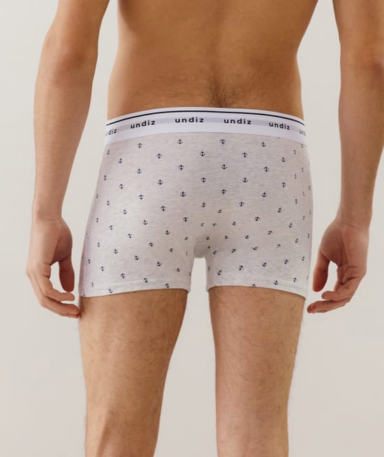 Boxer en coton &agrave; motifs;
