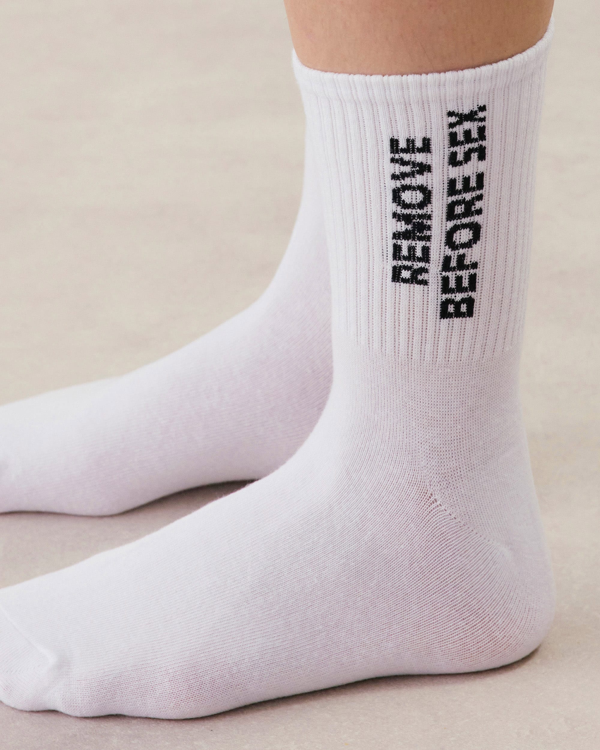 Slogan socks - eggwhite - Undiz