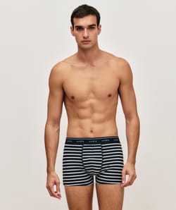 Katoenen boxershort met strepen ;