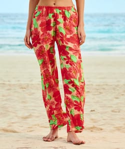 Pantalón ancho con estampado;