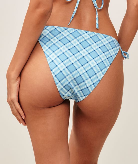 Culotte de maillot de bain bikini &agrave; carreaux;