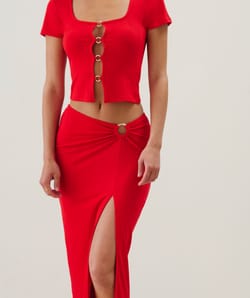 Top with golden rings;