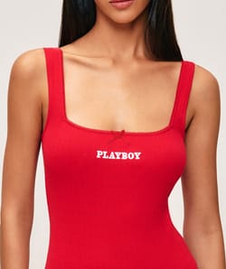 Cotton body with Playboy pattern;