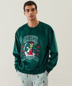Sweatshirt velours Grinch;