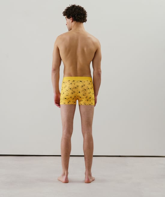 Patterned cotton boxer shorts;