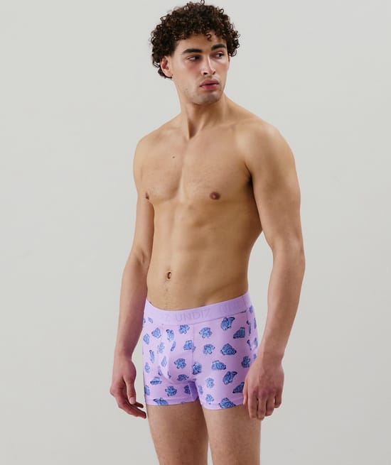 Cotton boxer shorts with pattern;