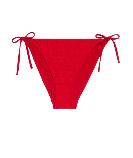 Bikini bottom with English embroidery;